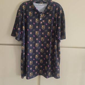 Las Vegas Golden Knights Grey 2B short slv shirt,flamingos,swords/mask prt,New